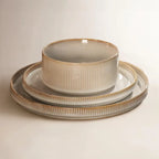 🍽️ 12-Piece Stoneware Dinnerware Set for 4 – Modern Ceramic Crockery Set for Everyday Dining & Entertaining