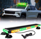 29.5" 56LED Magnetic Roof Top Strobe Light Bar – 12V-24V High-Visibility Warning Light for Work Vehicles