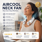 🌀 LIMITED-TIME 49% OFF! 💥 360° Rotating Neck Fan – Ultra Quiet, 3 Speeds, Hands-Free, Long Battery ✨