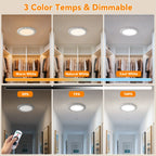 Rechargeable Magnetic Ceiling Lights 2-Pack with Remote
