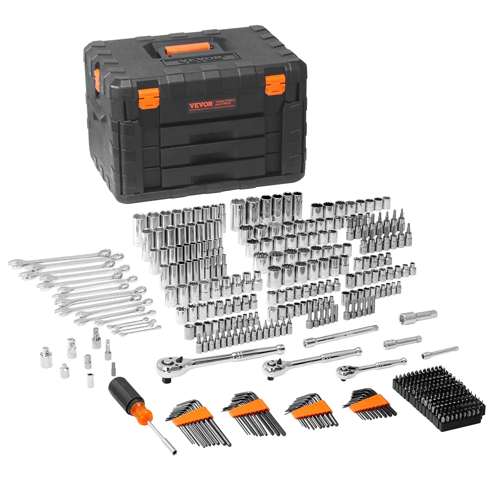 450 Pcs Mechanics Tool Set with Storage Case