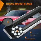 29.5" 56LED Magnetic Roof Top Strobe Light Bar – 12V-24V High-Visibility Warning Light for Work Vehicles