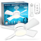 Remote Controlled Socket Ceiling Fan & Light
