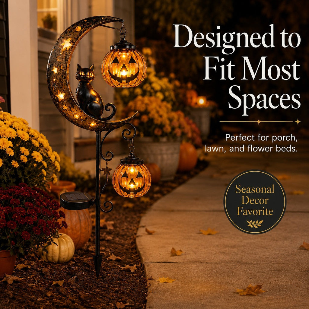 🎃Halloween Early Bird Special Sale 49% OFF-Pumpkin Moon Garden Stake Light