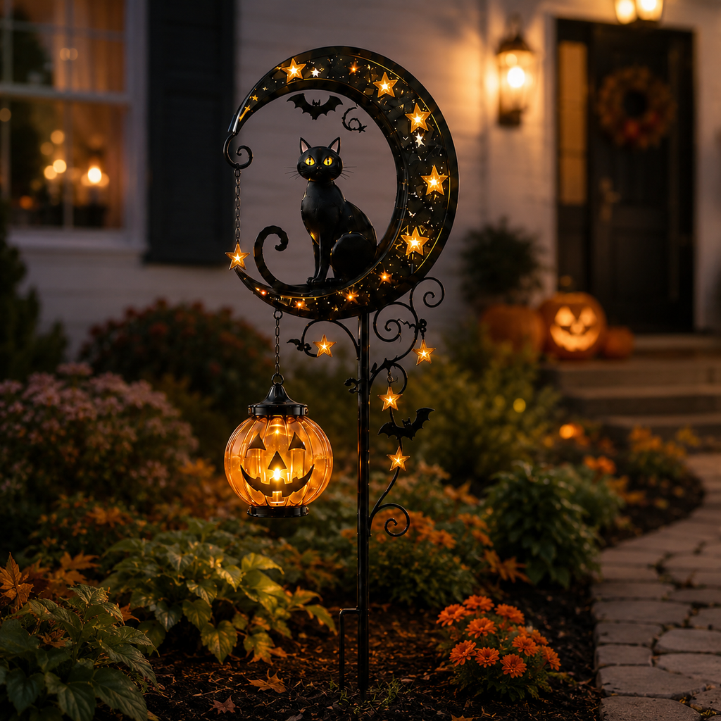 🎃Halloween Early Bird Special Sale 49% OFF-Pumpkin Moon Garden Stake Light