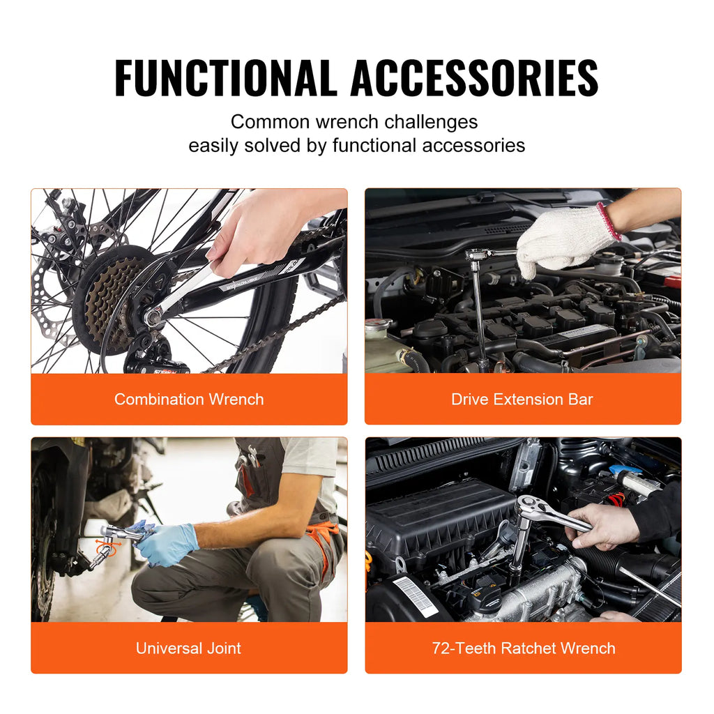 450 Pcs Mechanics Tool Set with Storage Case