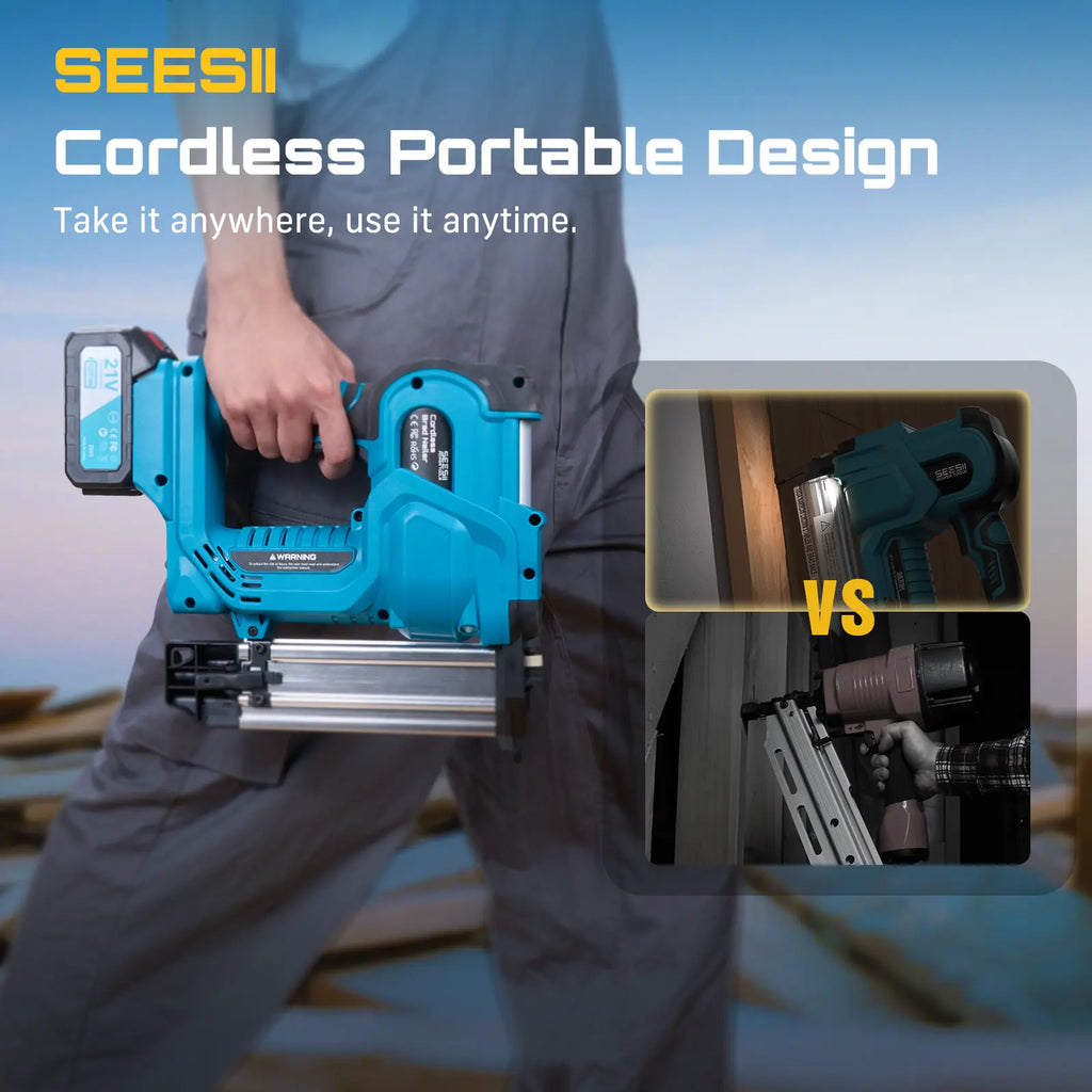 Cordless 2-in-1 Brad Nailer/Staple Gun – 21V
