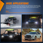 29.5" 56LED Magnetic Roof Top Strobe Light Bar – 12V-24V High-Visibility Warning Light for Work Vehicles