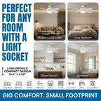 Remote Controlled Socket Ceiling Fan & Light