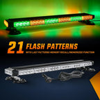 29.5" 56LED Magnetic Roof Top Strobe Light Bar – 12V-24V High-Visibility Warning Light for Work Vehicles
