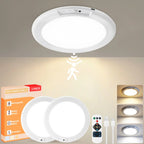 Rechargeable Magnetic Ceiling Lights 2-Pack with Remote