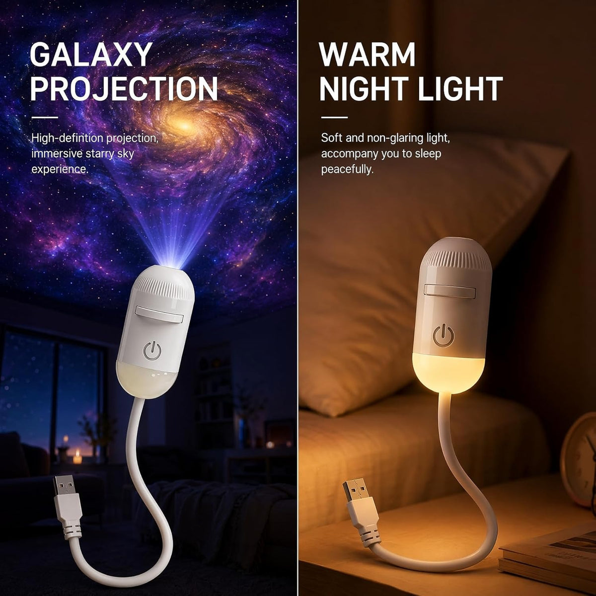 24-in-1 Star Projector Lamp | Ambient Night Light for Bedroom and Ceiling